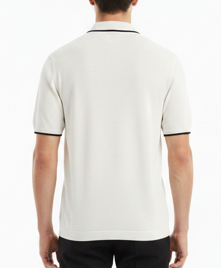 Espalda polo blanco
