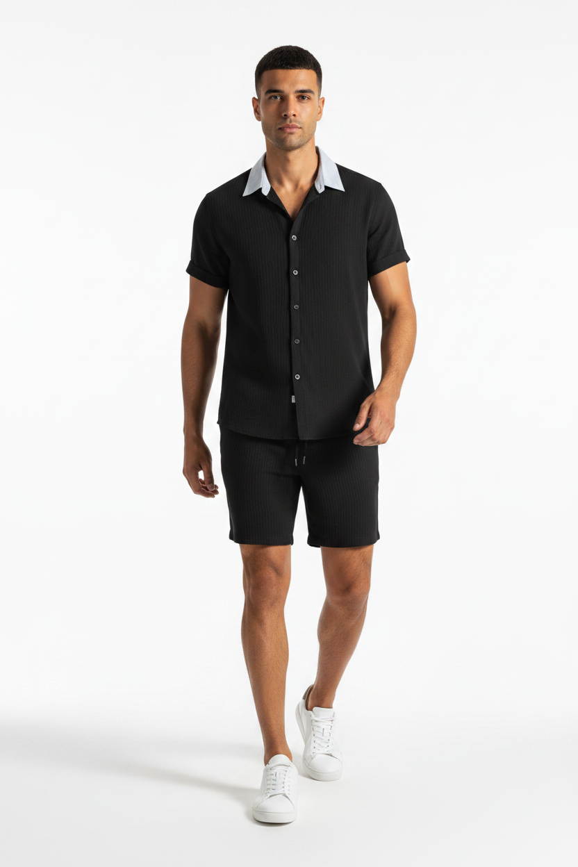 Conjunto Lino Premium Negro — Lorenzomode