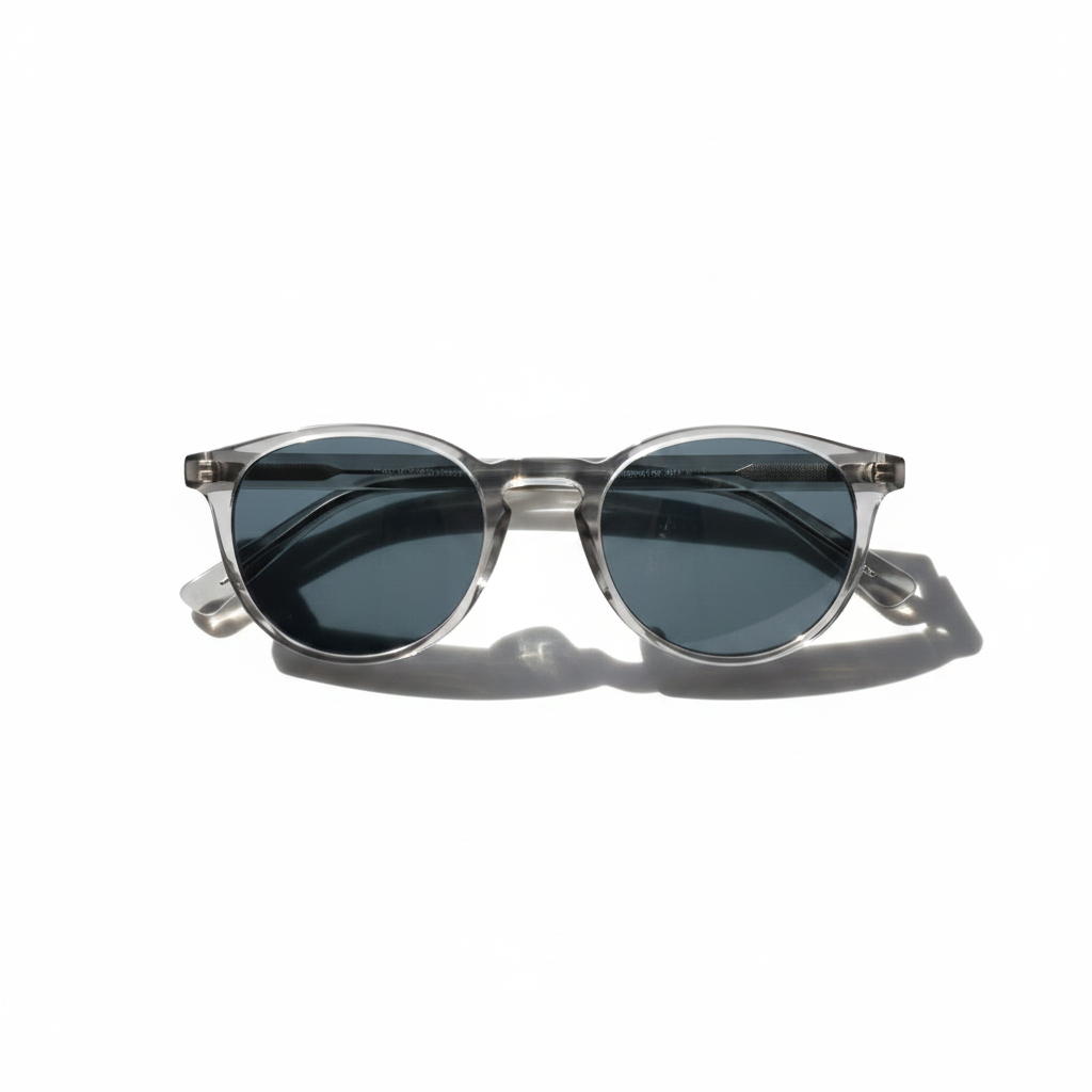 Gafas Riviera Round Crystal - Flat lay mármol blanco
