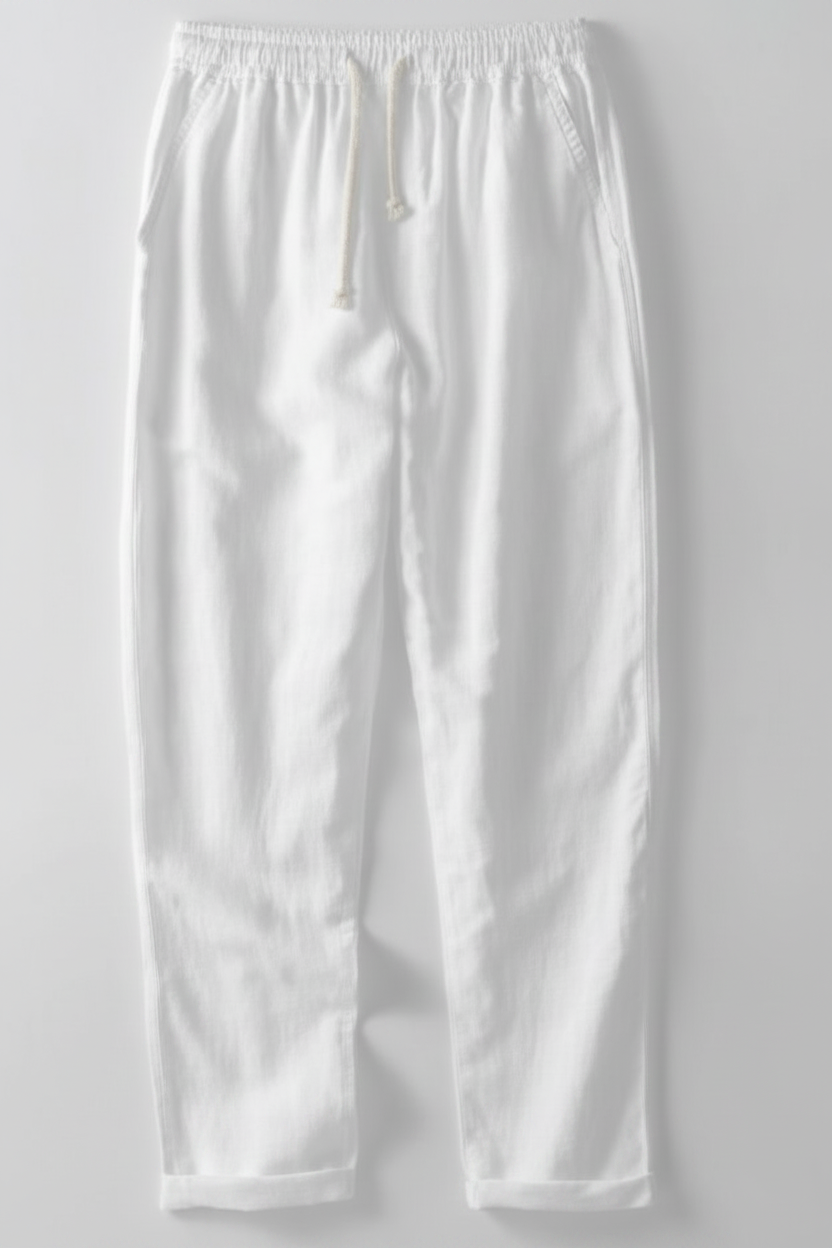 Pantalón Relaxed Premium Hombre - Blanco ghost mannequin