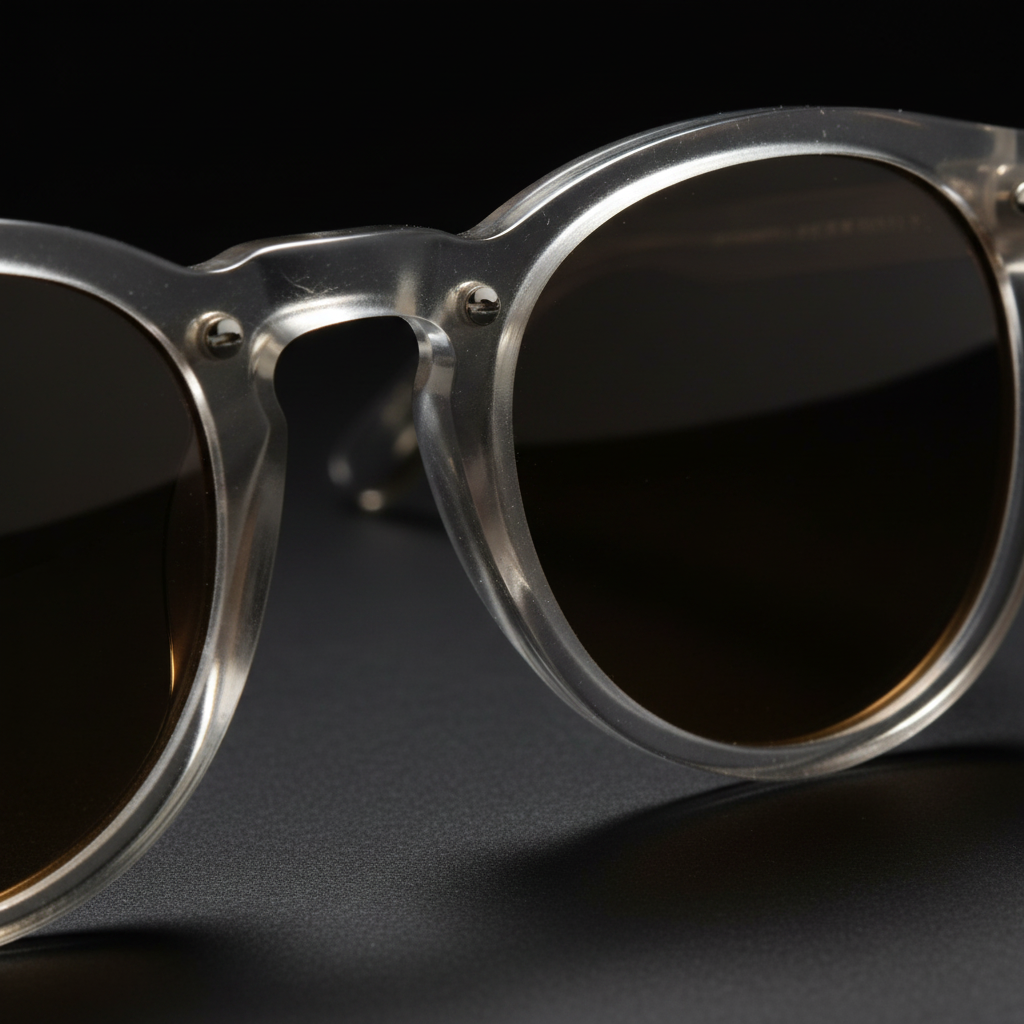 Gafas Riviera Round Crystal - Macro detalle montura