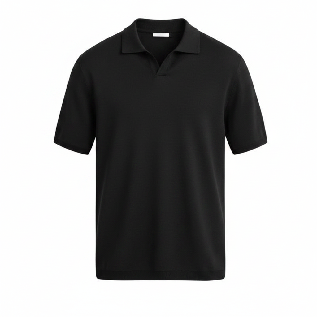 Polo Élite Manga Corta - Negro
