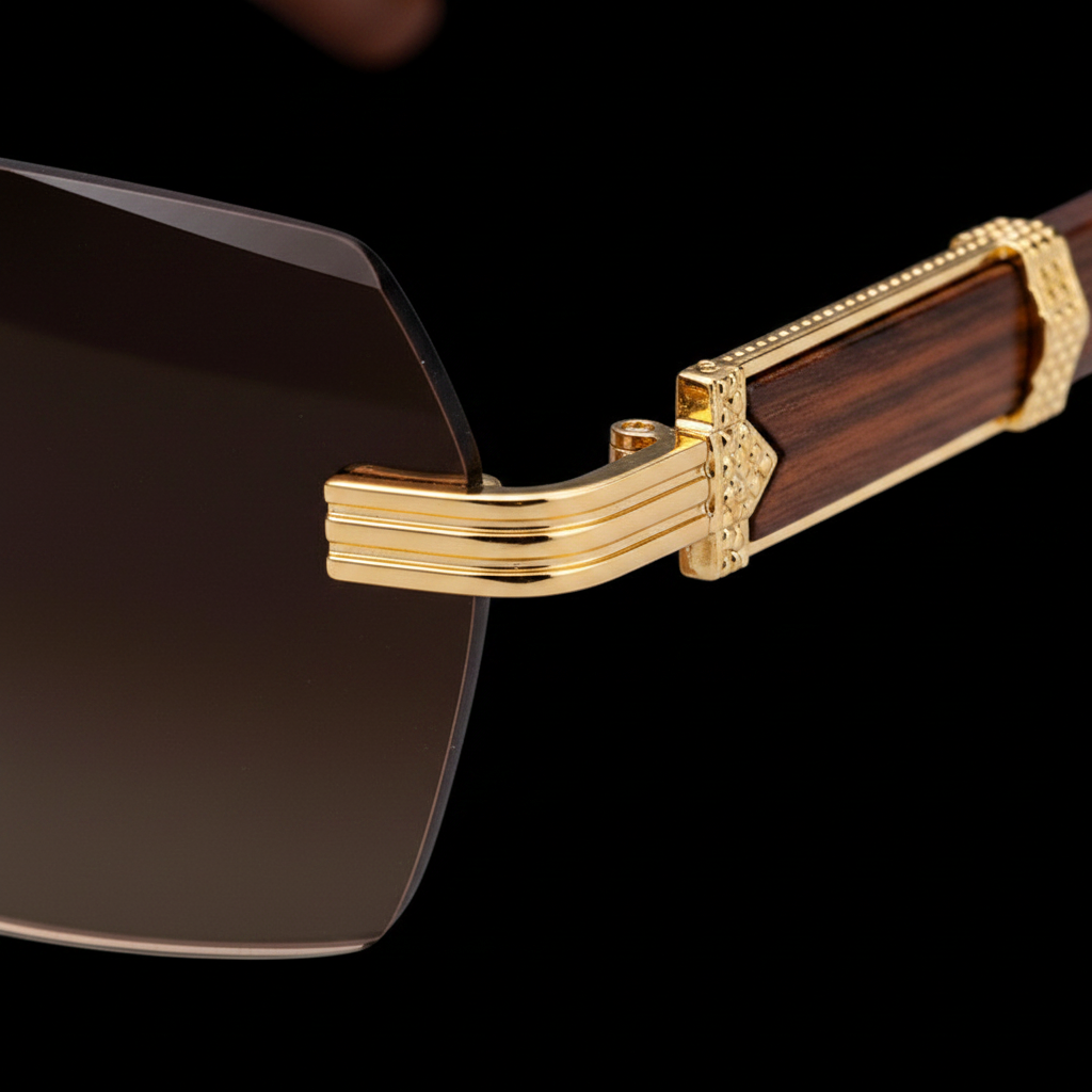 Aurum Rimless Elite - Macro bisagra dorada
