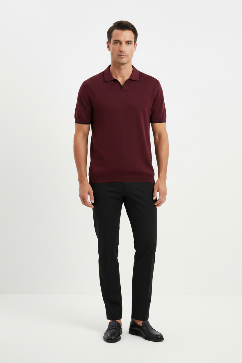 Modelo polo burdeos